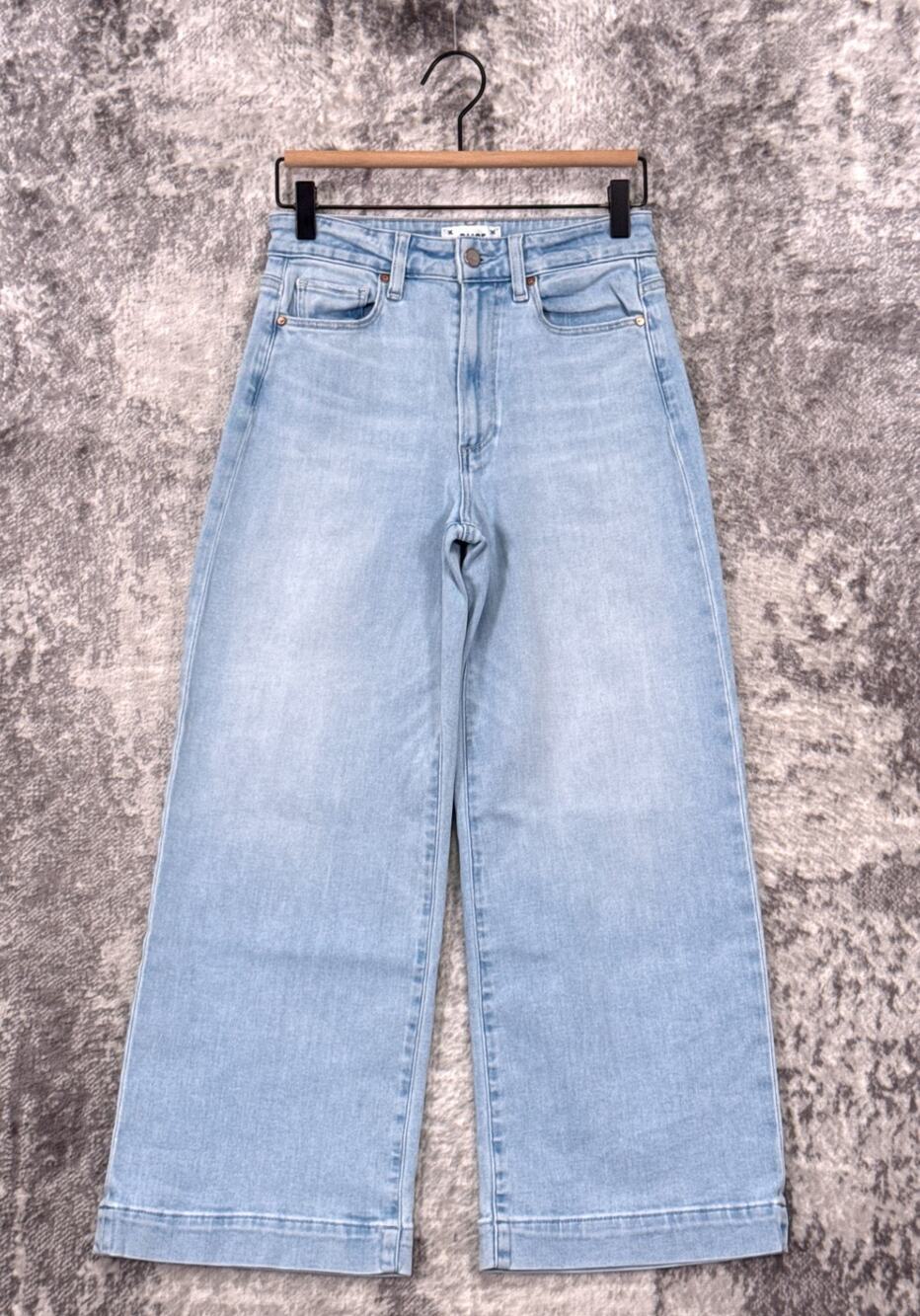 Paige Anessa Jeans 27 Womens Wide Leg Cropped In Martini Light Wah